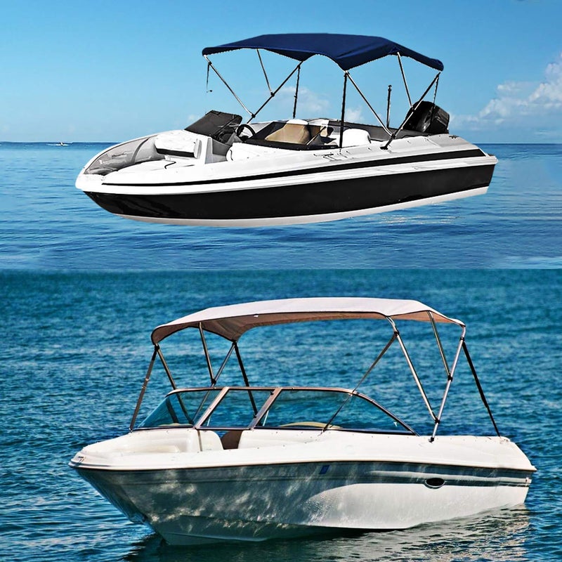 PERCARE 4 Pcs Adjustable Bimini Top Straps Black, Marine Tension Tie Down Webbing Straps with Loop Snap Hooks + Pad Eye,28"~60" Stainless Steel Boat Awning Hardware - Image 5